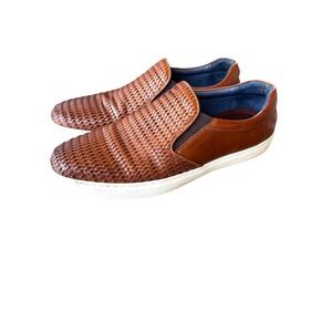 Robert Graham‎ Dion RGS5195 Mens Black Leather Lifestyle Sneakers Shoes 10.5